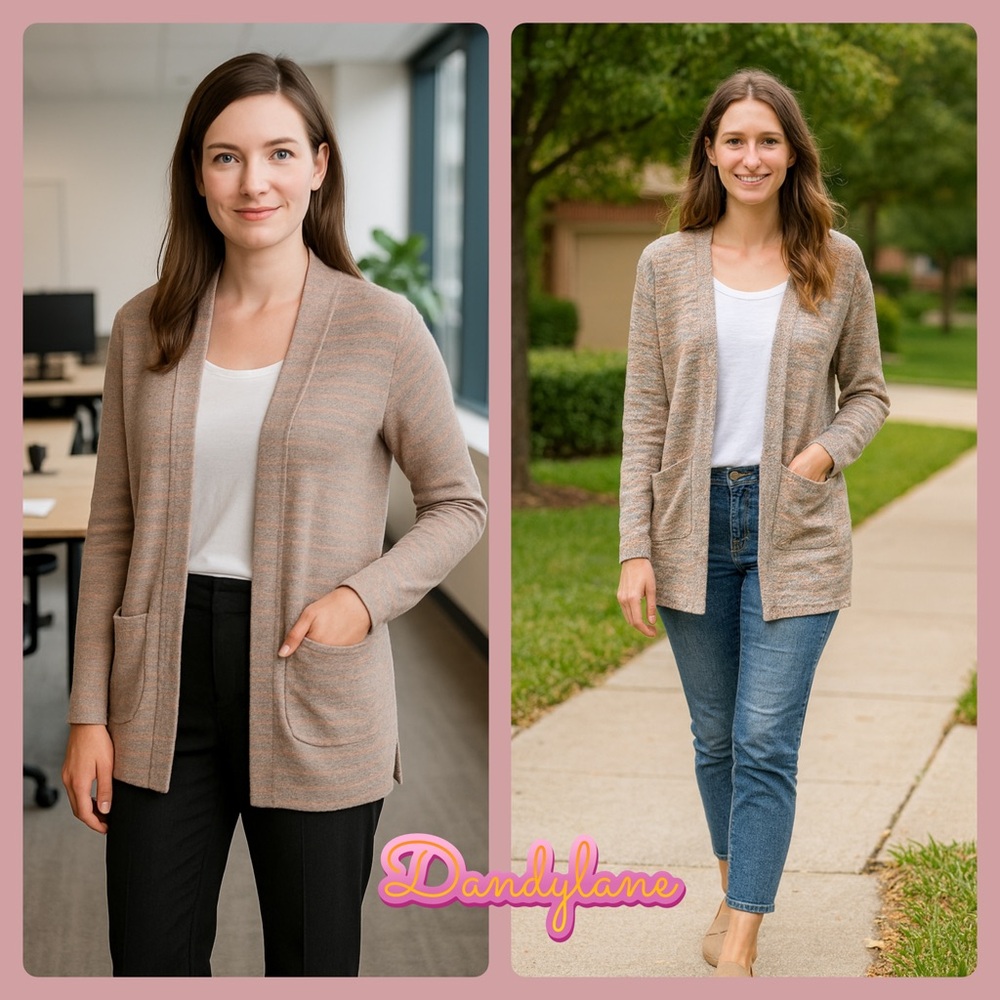 Madewell Space-Dye Open Front Cardigan Sweater XS NWOT Cotton Blend Cozy Pockets